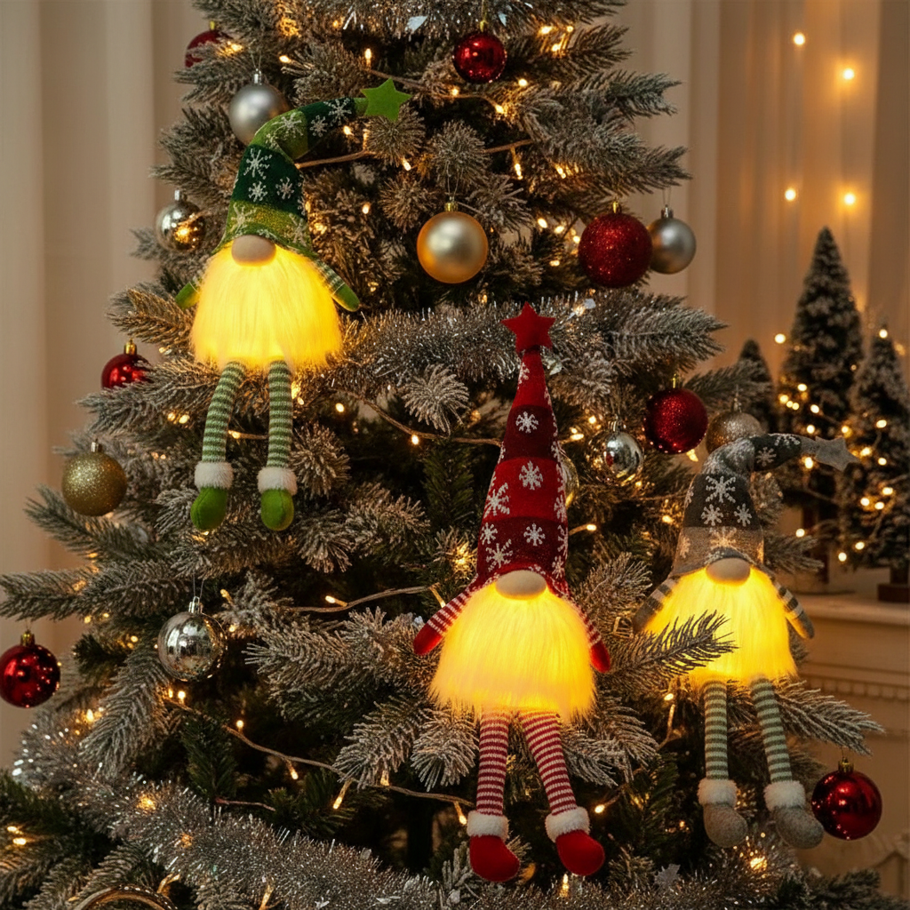 Whimsical Gnome LED Ornament